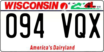 WI license plate 094VQX