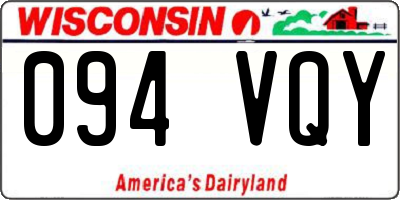 WI license plate 094VQY