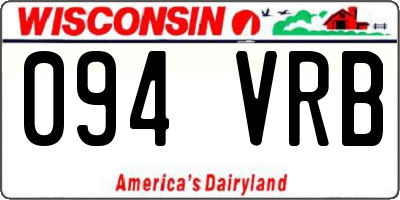 WI license plate 094VRB