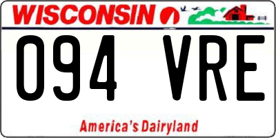 WI license plate 094VRE