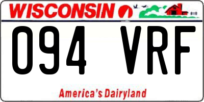 WI license plate 094VRF