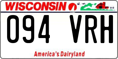 WI license plate 094VRH