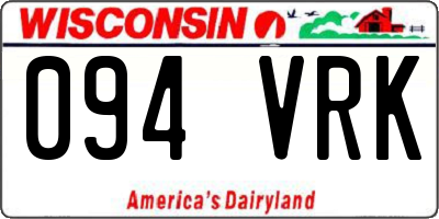 WI license plate 094VRK