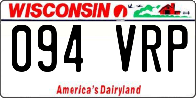 WI license plate 094VRP