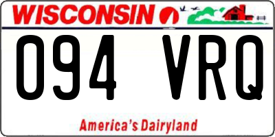 WI license plate 094VRQ