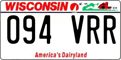 WI license plate 094VRR