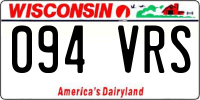 WI license plate 094VRS