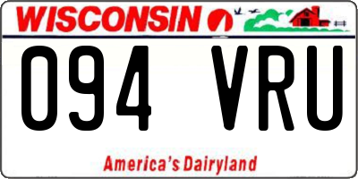 WI license plate 094VRU