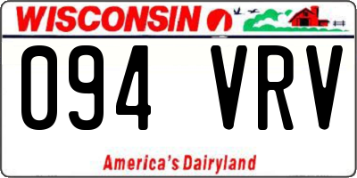 WI license plate 094VRV