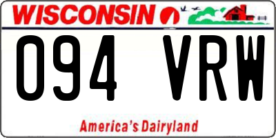 WI license plate 094VRW