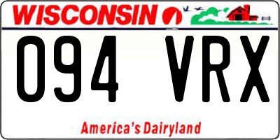 WI license plate 094VRX