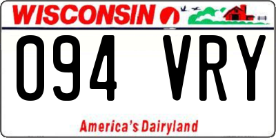 WI license plate 094VRY
