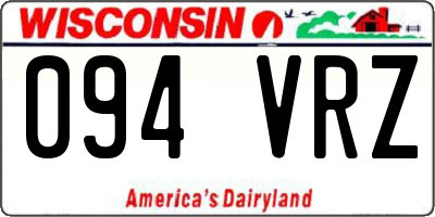 WI license plate 094VRZ