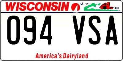 WI license plate 094VSA