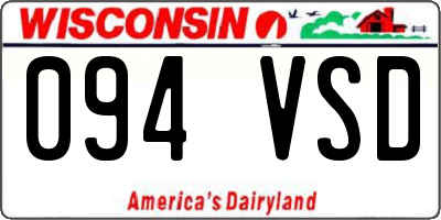 WI license plate 094VSD