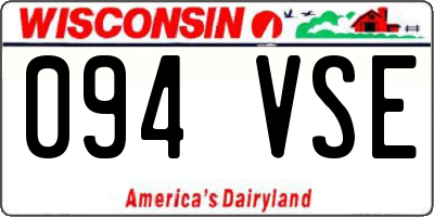 WI license plate 094VSE