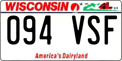 WI license plate 094VSF