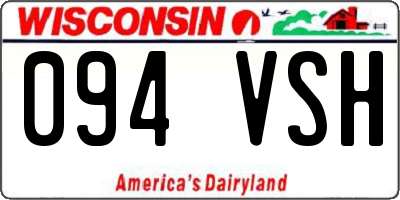 WI license plate 094VSH