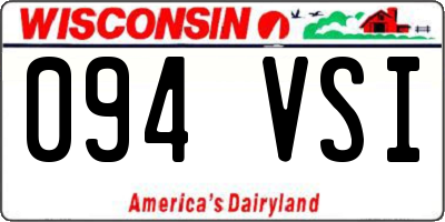 WI license plate 094VSI