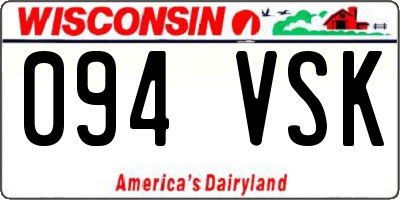 WI license plate 094VSK