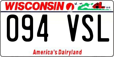 WI license plate 094VSL