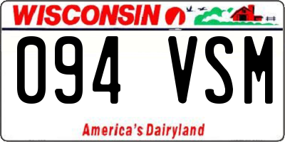 WI license plate 094VSM