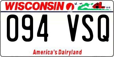 WI license plate 094VSQ