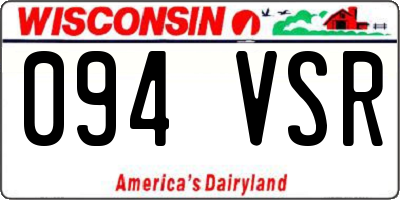 WI license plate 094VSR