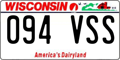 WI license plate 094VSS