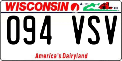 WI license plate 094VSV