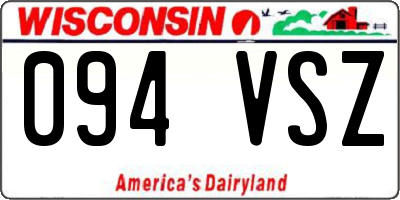 WI license plate 094VSZ