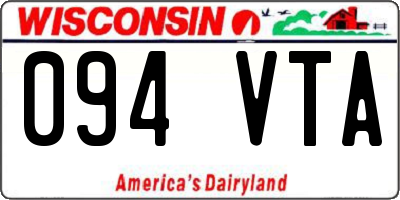 WI license plate 094VTA