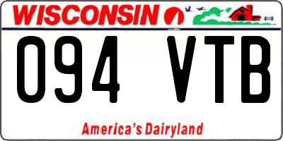 WI license plate 094VTB
