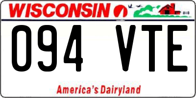 WI license plate 094VTE