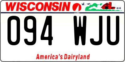 WI license plate 094WJU