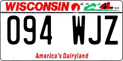 WI license plate 094WJZ