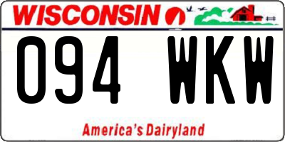 WI license plate 094WKW