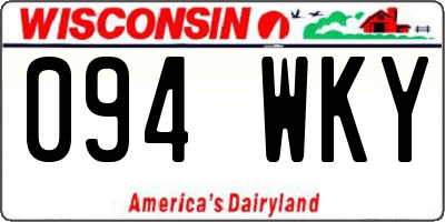 WI license plate 094WKY