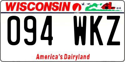 WI license plate 094WKZ