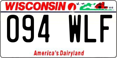 WI license plate 094WLF