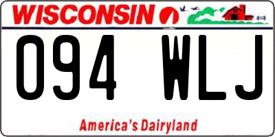 WI license plate 094WLJ