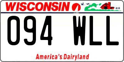 WI license plate 094WLL