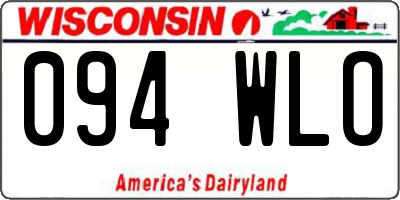 WI license plate 094WLO