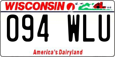 WI license plate 094WLU