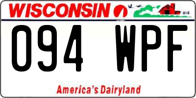 WI license plate 094WPF