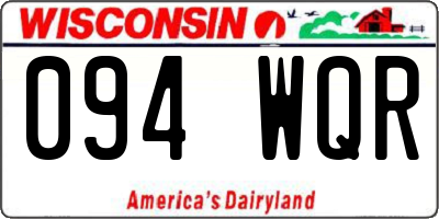 WI license plate 094WQR