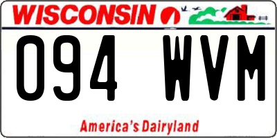 WI license plate 094WVM