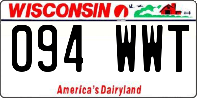 WI license plate 094WWT