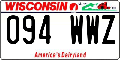 WI license plate 094WWZ