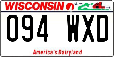 WI license plate 094WXD